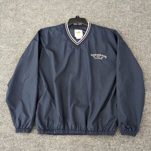HARDROCK CAFE‎ Winderbreaker Pullover Men's L Baltimore Blue V Neck Long Sleeve